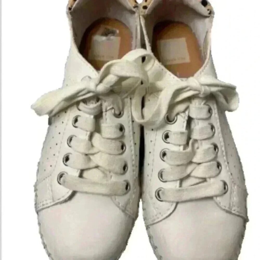 i6-15/ Dolce Vita Womens Zina 360 Wedge Sneakers Shoes White Leather Size 6